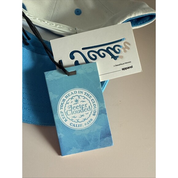 Jeeter Clouded 420 Side Crossbody Bag & Hat Set White/Blue - Picture 3 of 8